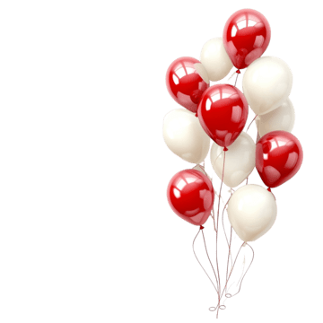 Red & White Mix Ballons